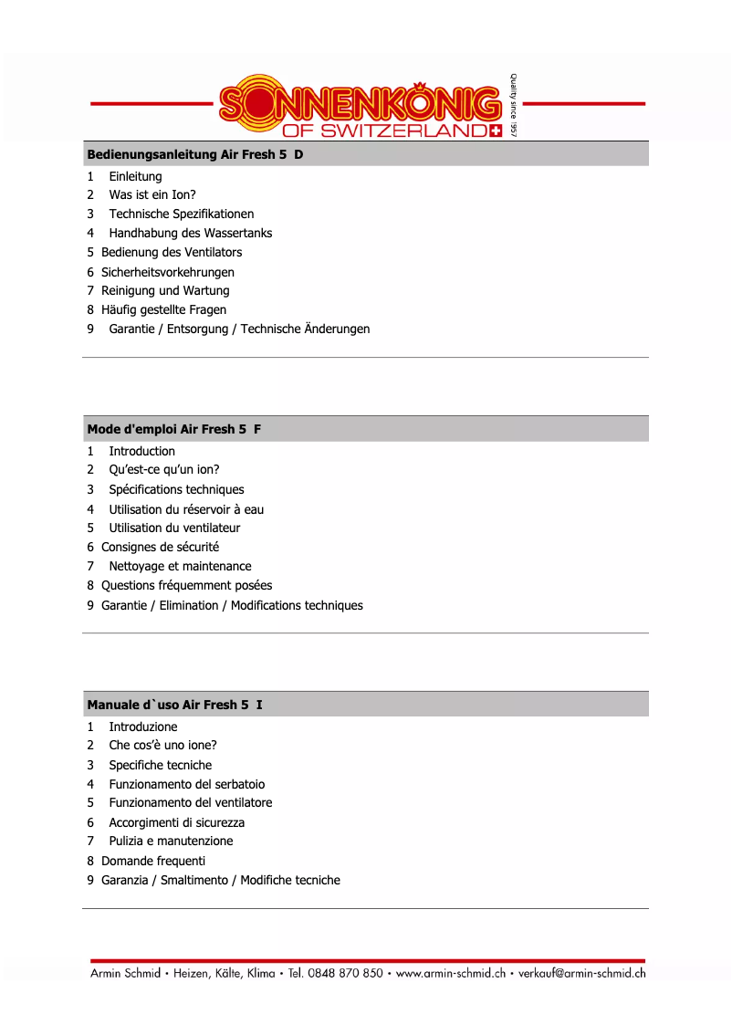 Imagen de la primera página del manual del dispositivo Atlantik