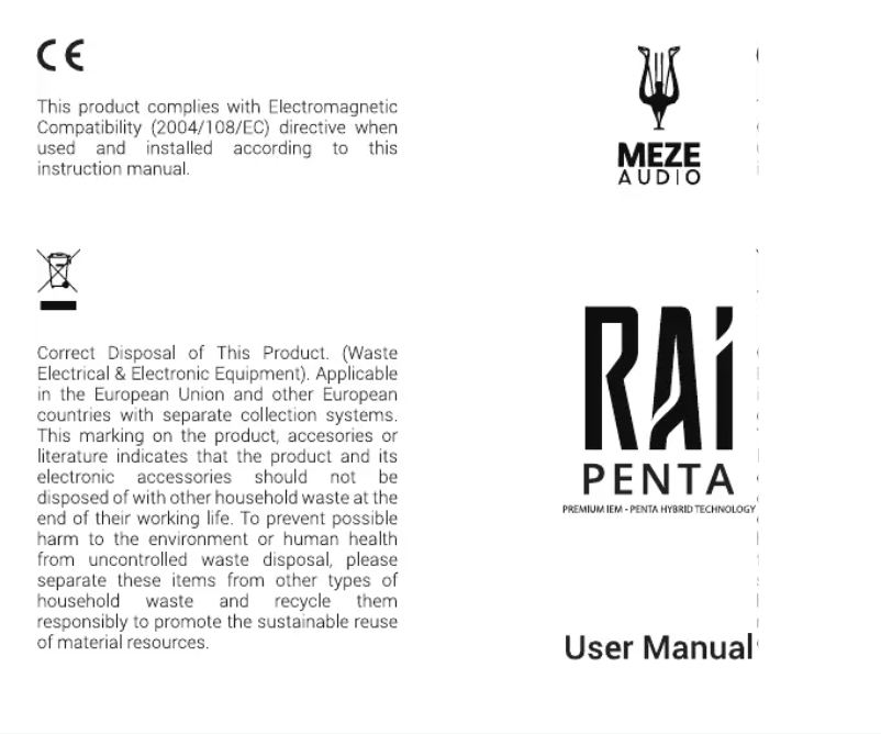 Página 1 del manual Manual de usuario Meze Audio Rai Penta