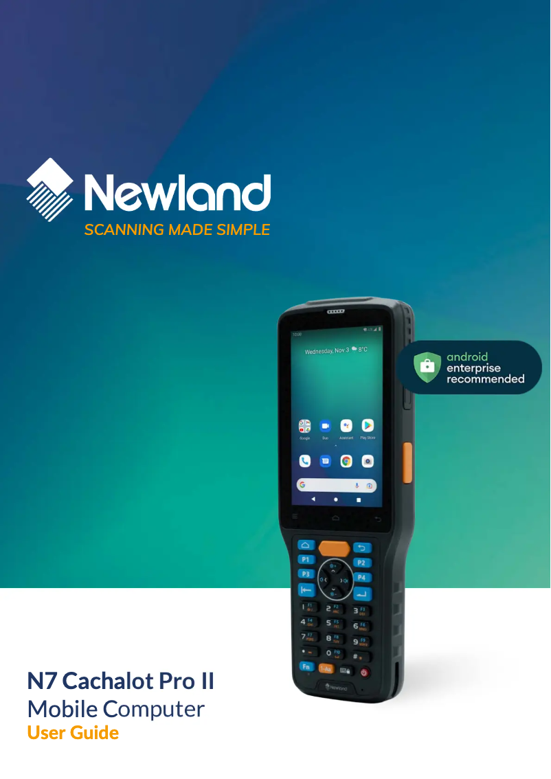 Página nº 1 - Manual de usuario Newland N7 Cachalot Pro II