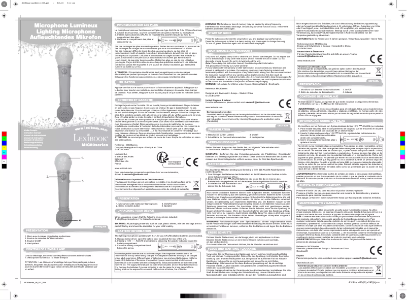 Página 1 del manual Manual de usuario Lexibook MIC80