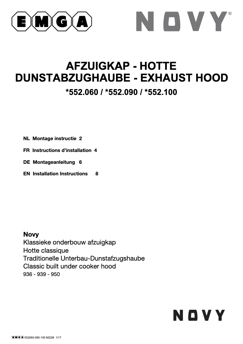 Página 1 del manual Manual de usuario Novy 552090