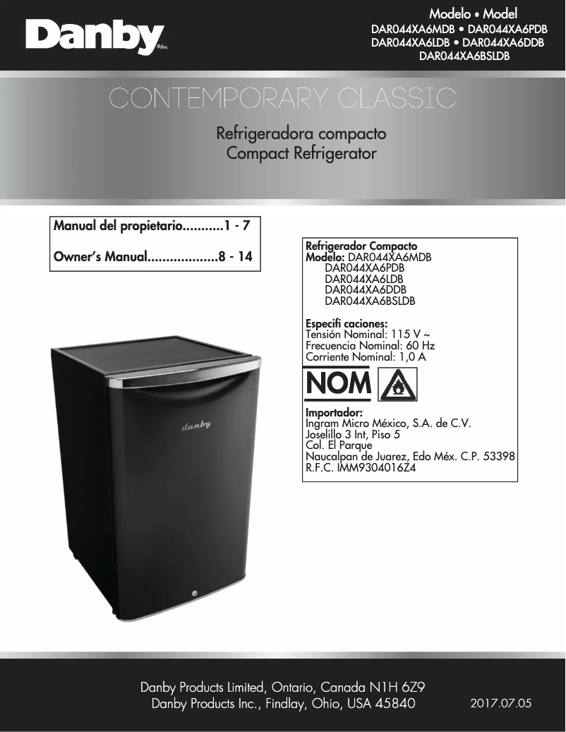 Página nº 1 - Manual de usuario Danby DAR044XA6MDB