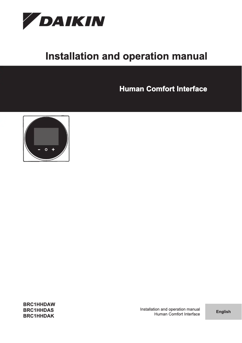 Página 1 del manual Manual de usuario Daikin BRC1HHDAK