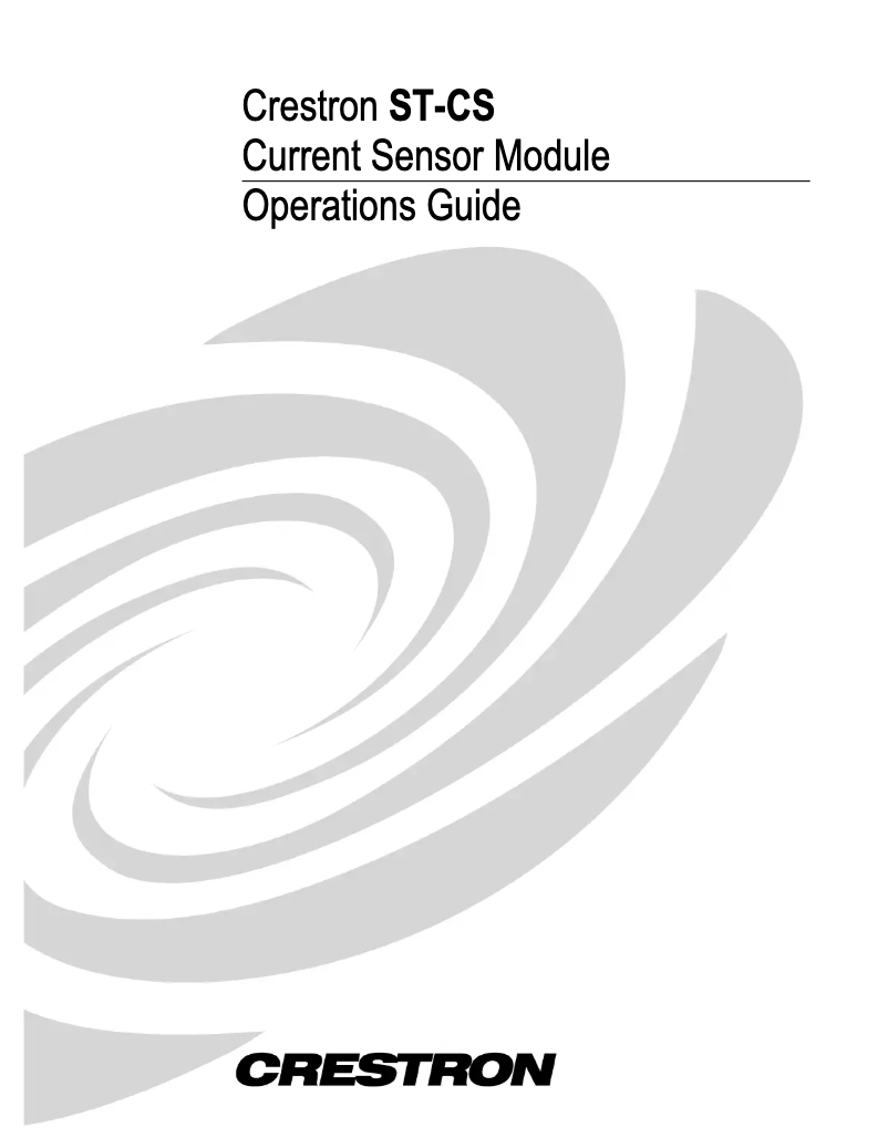 Página 1 del manual Manual de usuario Crestron ST-CS