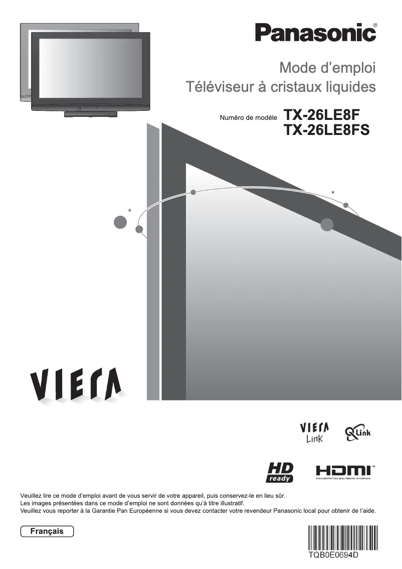 Página 1 del manual Manual de usuario Panasonic Viera TX-26LE8F