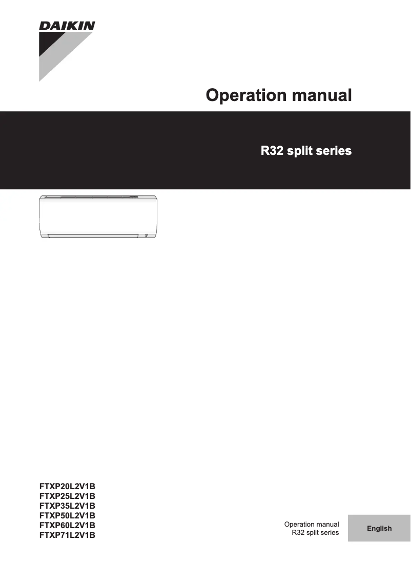 Imagen de la primera página del manual del dispositivo FTXP50L