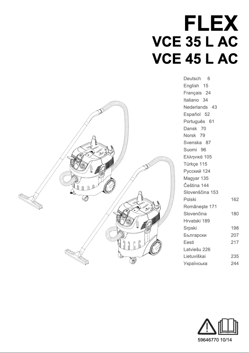 Imagen de la primera página del manual del dispositivo VCE 35 L AC