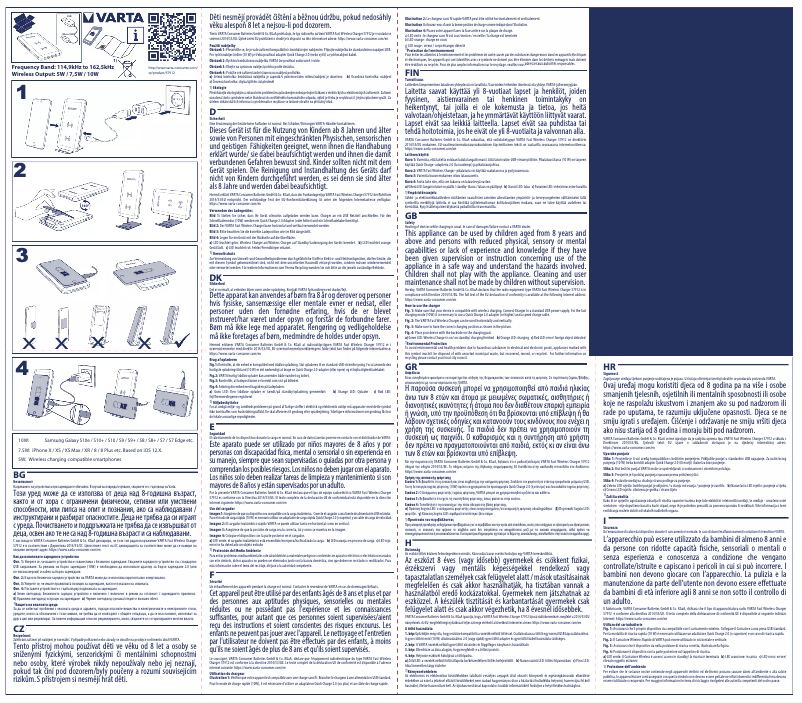 Imagen de la primera página del manual del dispositivo Fast Wireless Charger 57912