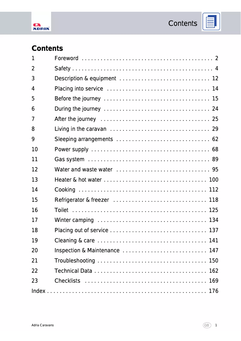 Imagen de la primera página del manual del dispositivo Adora 542 DL (2012)