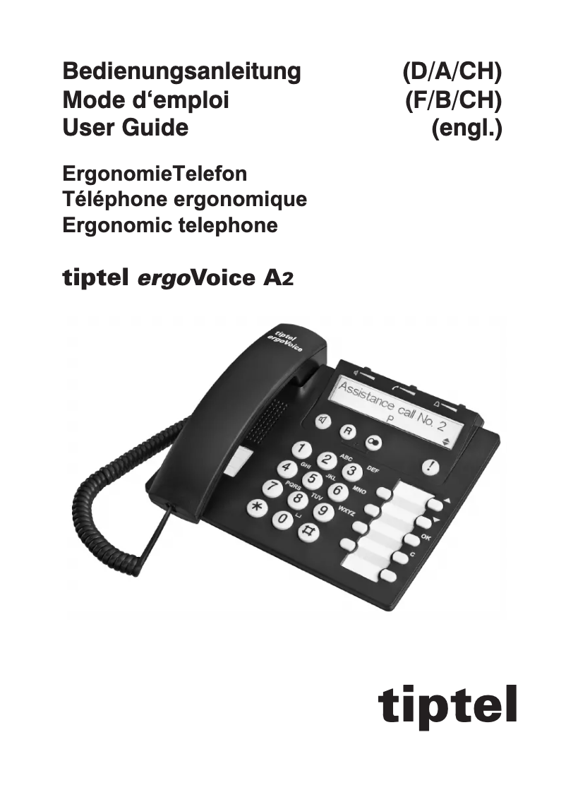 Imagen de la primera página del manual del dispositivo ErgoVoice A2