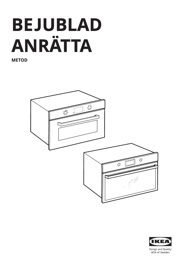 Imagen de la primera página del manual del dispositivo ANRÄTTA 905.082.64