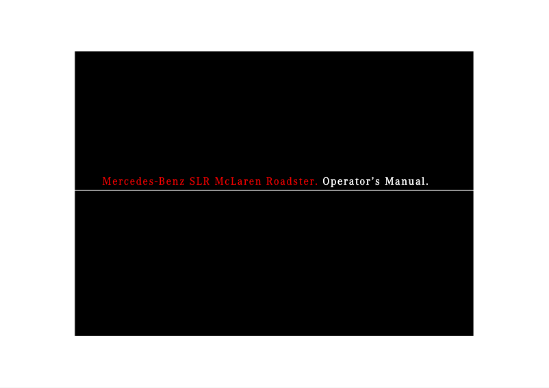Página 1 del manual Manual de usuario Mercedes-Benz LR-Class (2009) S