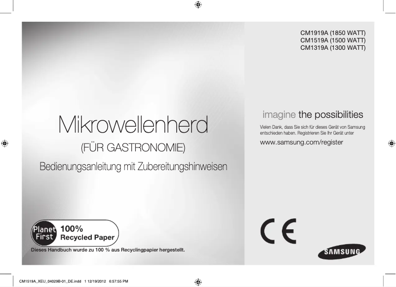 Imagen de la primera página del manual del dispositivo CM1919A