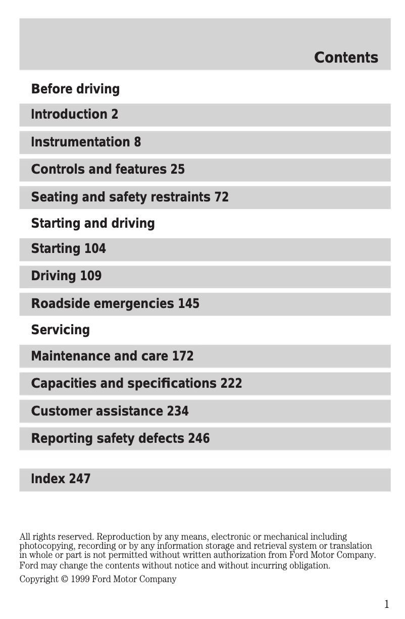Página 1 del manual Manual de usuario Ford F-550 (2000)