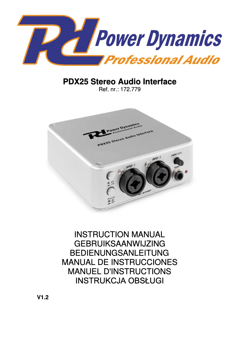 Página 1 del manual Manual de usuario Power Dynamics PDX25