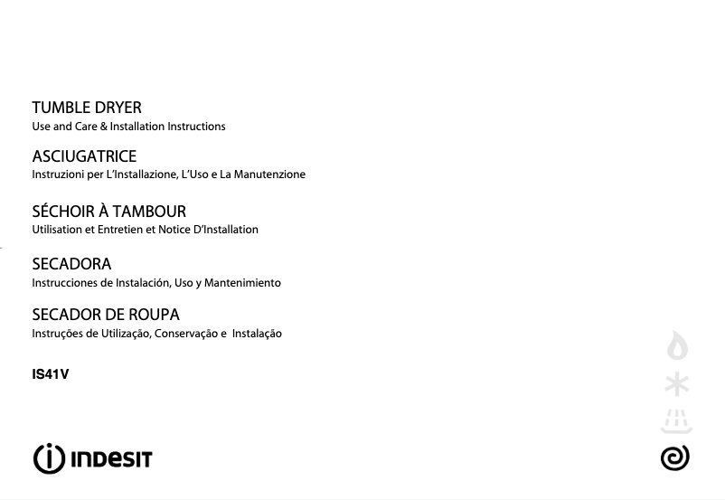 Página 1 del manual Manual de usuario Indesit IS 41 V