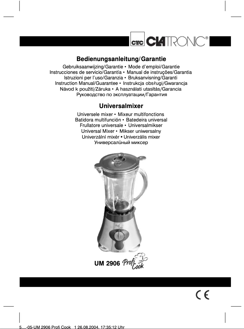 Imagen de la primera página del manual del dispositivo UM 2906