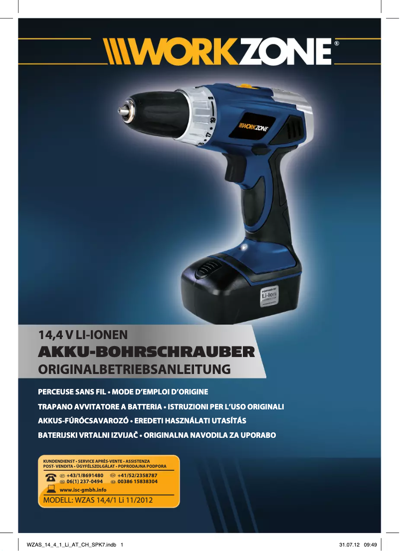 Página nº 1 - Manual de usuario Workzone WZAS 144/1