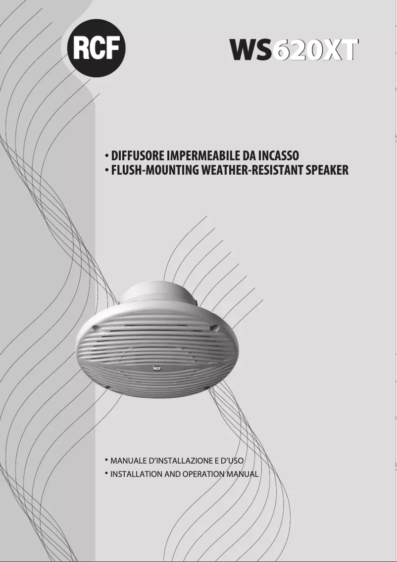 Página nº 1 - Manual de usuario RCF WS 620XT