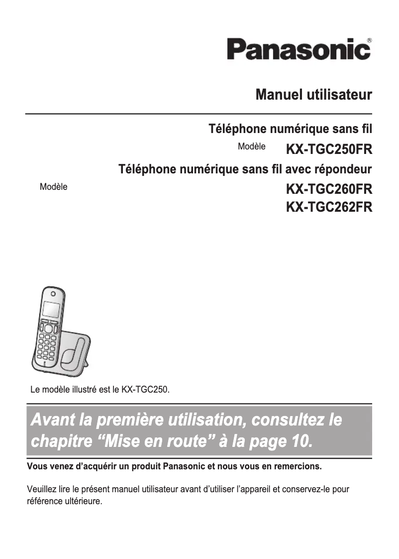 Página 1 del manual Manual de usuario Panasonic KX-TGC260