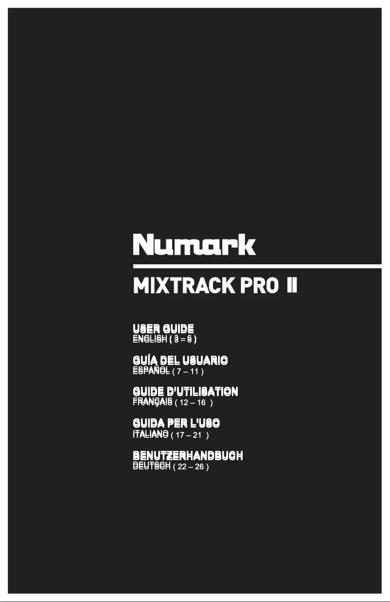 Página 1 del manual Manual de usuario Numark Mixtrack Pro II