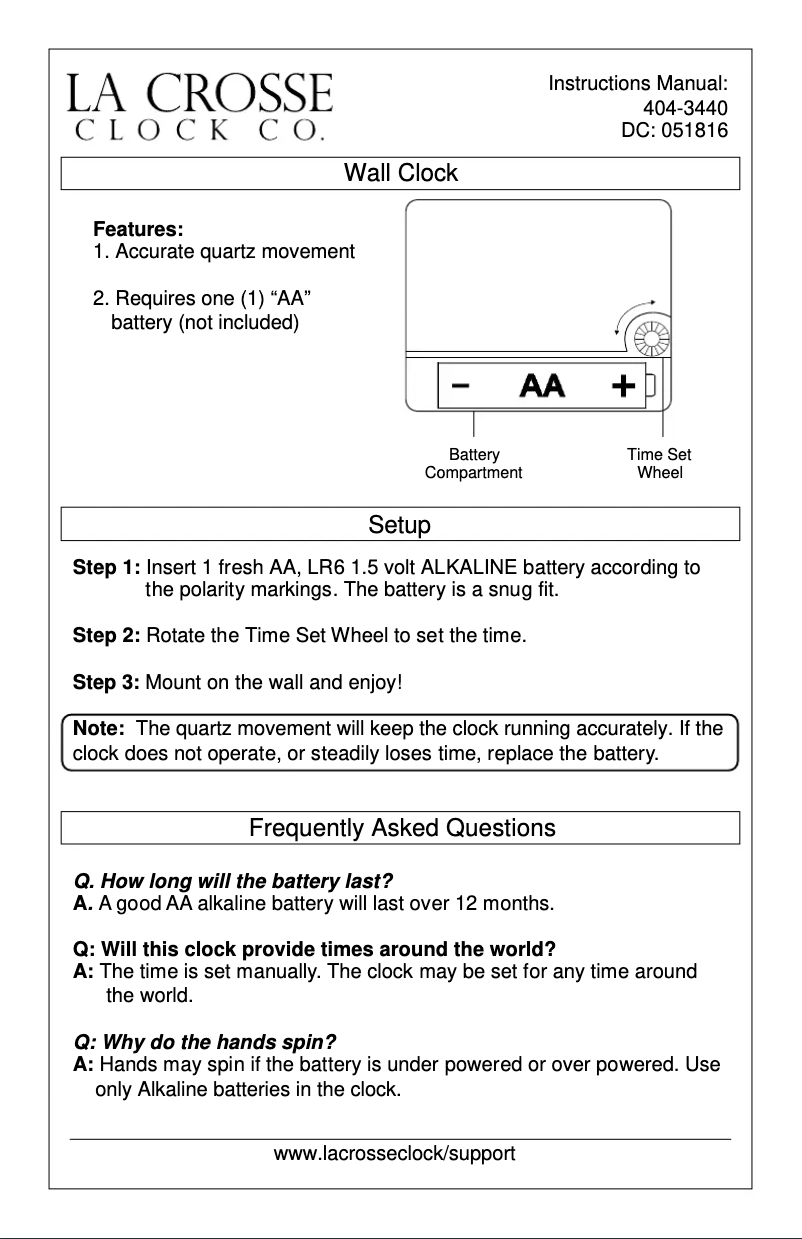 Imagen de la primera página del manual del dispositivo 404-3440