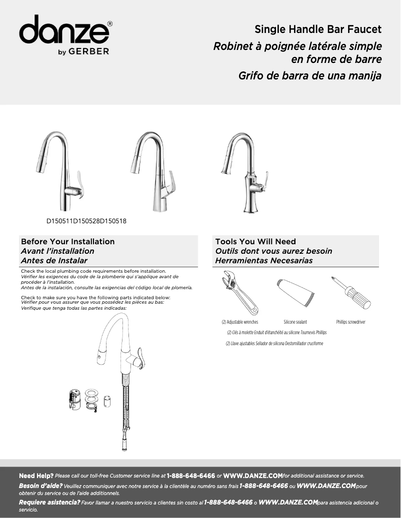 Página 1 del manual Manual de usuario Danze D150518