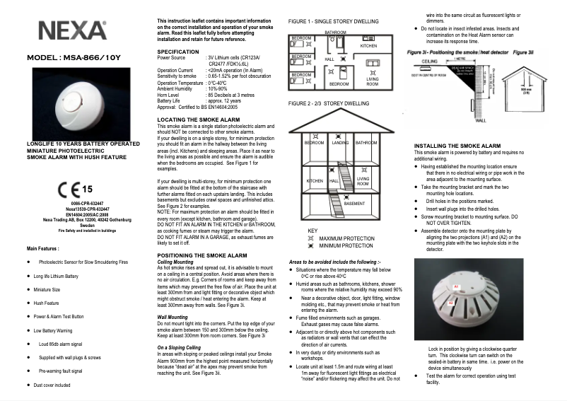 Imagen de la primera página del manual del dispositivo MSA-866
