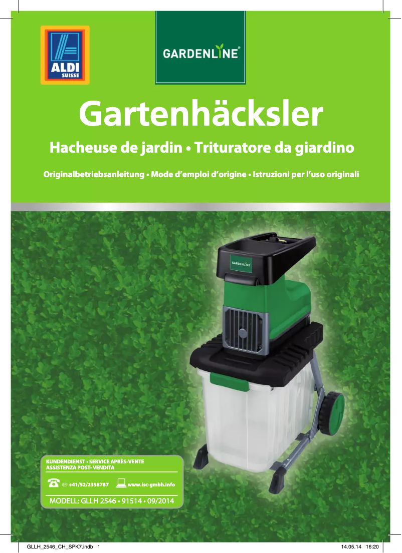 Página 1 del manual Manual de usuario Gardenline GLLH 2546