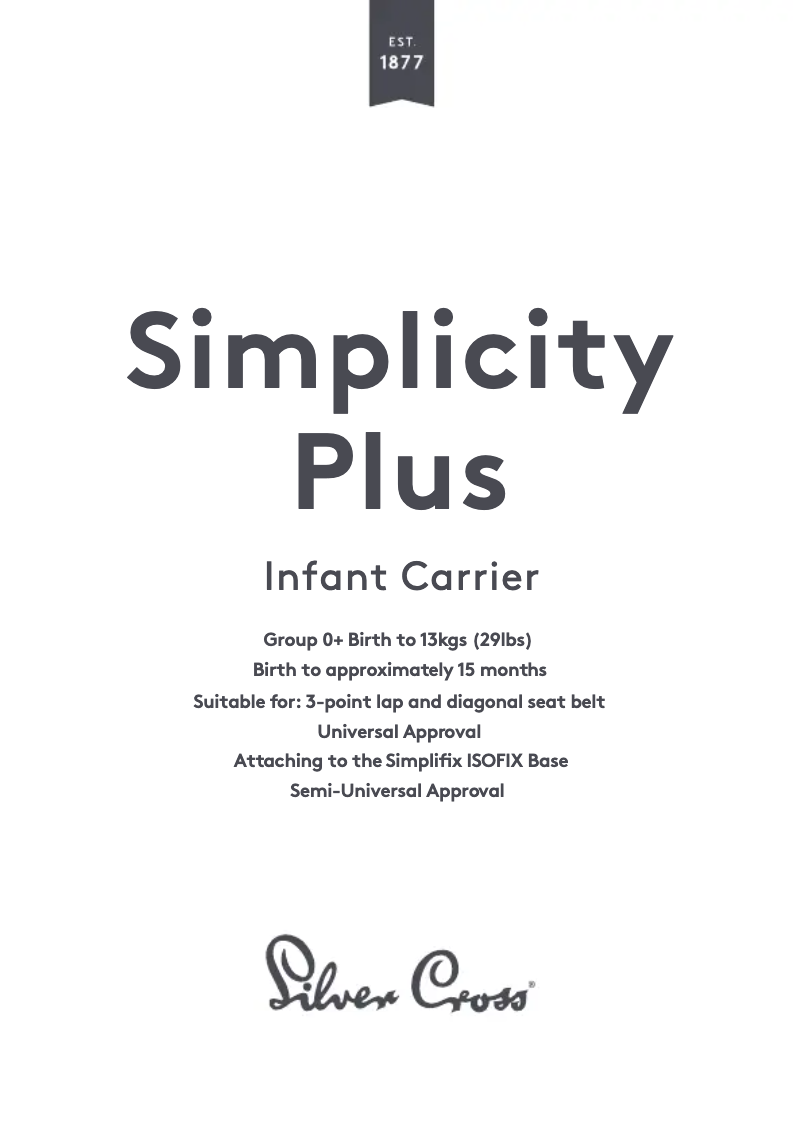 Imagen de la primera página del manual del dispositivo Simplicity Plus