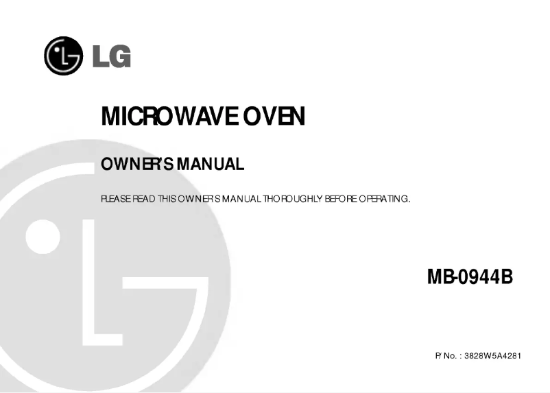 Página nº 1 - Manual de usuario LG MB-0944B