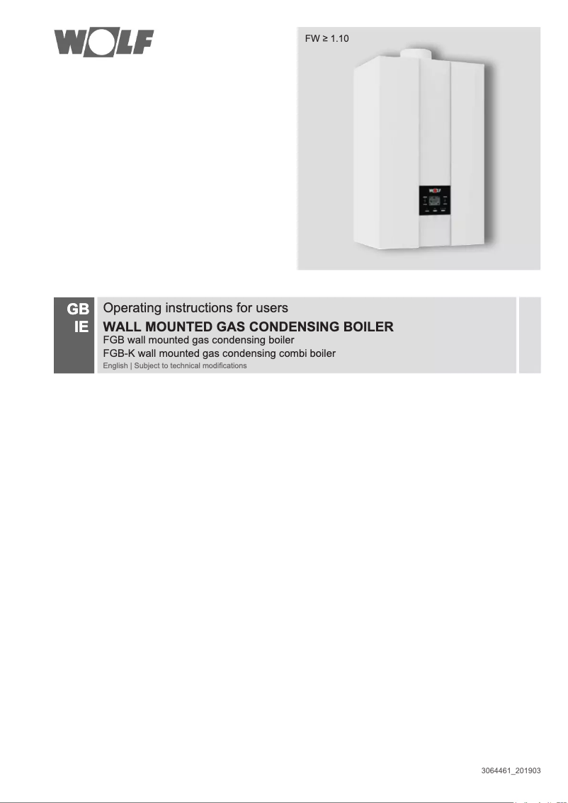 Imagen de la primera página del manual del dispositivo FGB-K-24