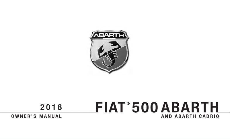 Imagen de la primera página del manual del dispositivo 500 Abarth (2018)