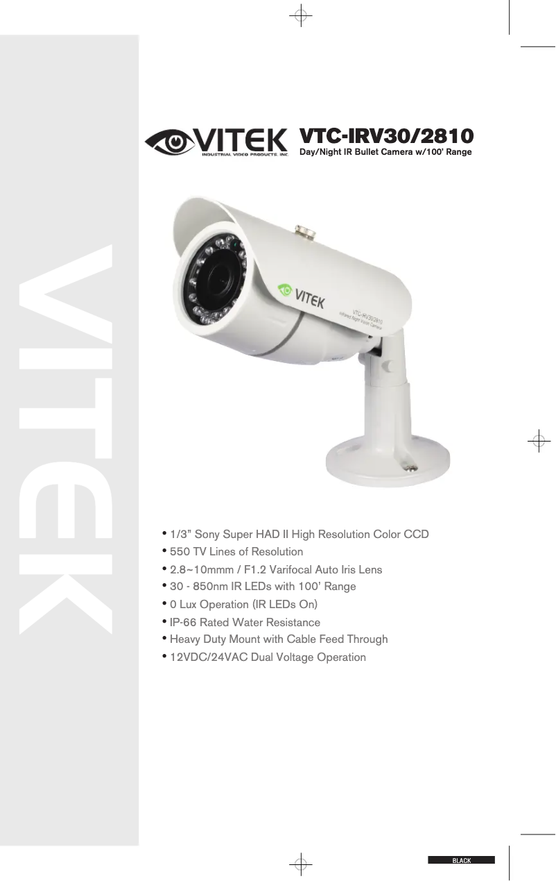 Imagen de la primera página del manual del dispositivo VTC-IRV30/2810