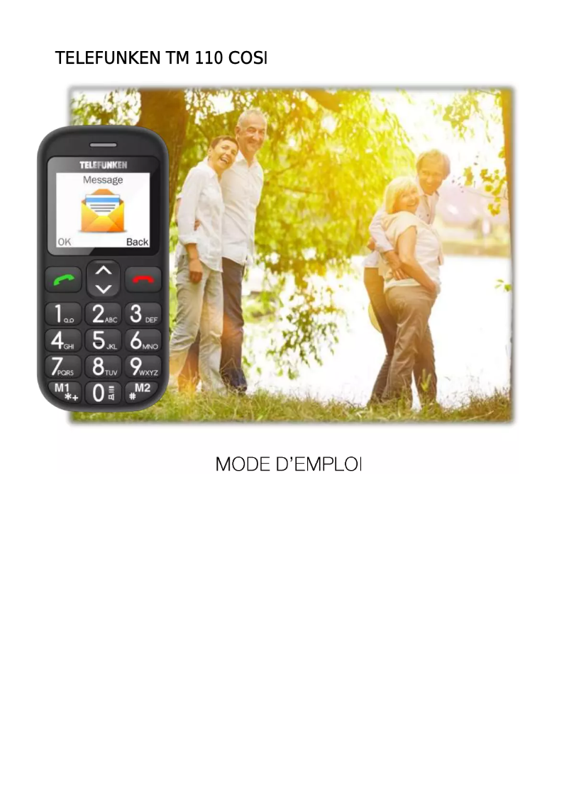 Página 1 del manual Manual de usuario Telefunken TM 110 COSI