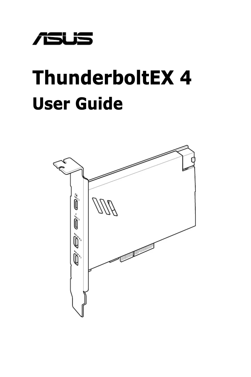 Página 1 del manual Guía de inicio rápido Asus ThunderboltEX 4