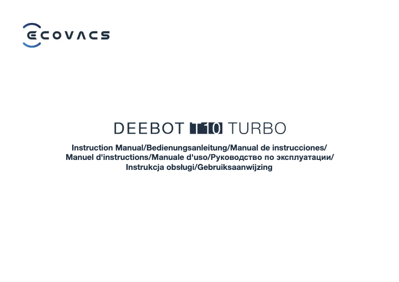 Página 1 del manual Manual de usuario ECOVACS Deebot T10 Turbo