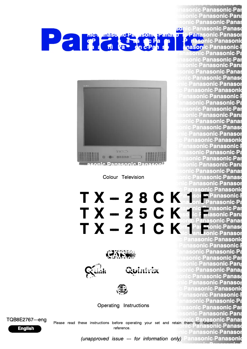 Página 1 del manual Manual de usuario Panasonic TX-28CK1F