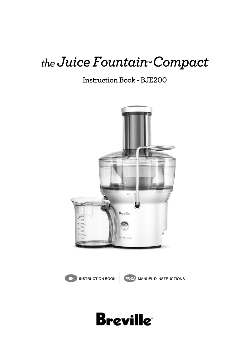 Página 1 del manual Manual de usuario Breville Juice Fountain BJE200
