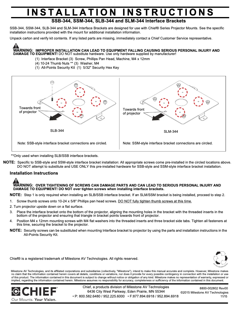 Imagen de la primera página del manual del dispositivo SLB344