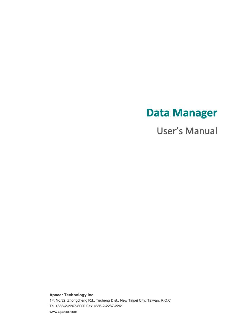 Página 1 del manual Manual de usuario Apacer AP2TBAC633U-1