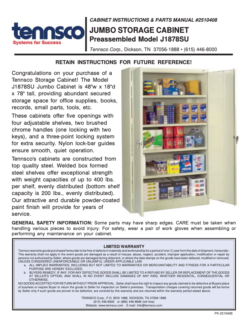 Imagen de la primera página del manual del dispositivo J1878SU