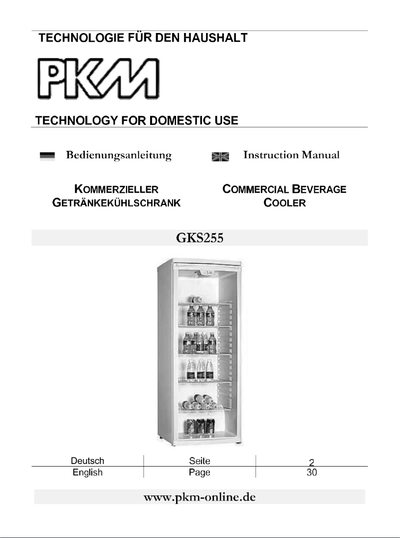 Página 1 del manual Manual de usuario PKM GKS255