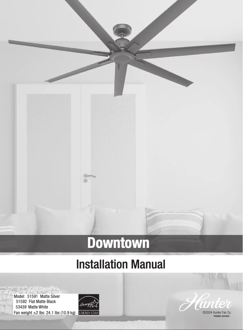 Página nº 1 - Manual de usuario Hunter Downtown