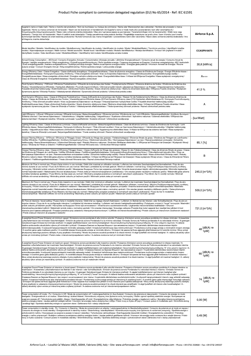 Imagen de la primera página del manual del dispositivo Centrale b2O