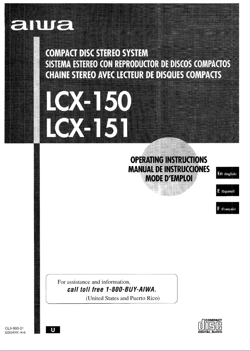 Página nº 1 - Manual de usuario Aiwa LCX-151