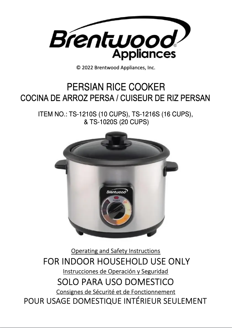 Página nº 1 - Manual de usuario Brentwood TS-1216S