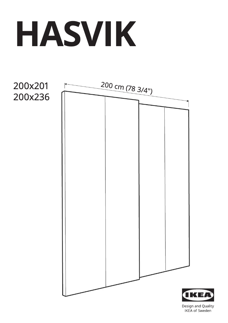 Página 1 del manual Manual de usuario Ikea HASVIK 705.773.24