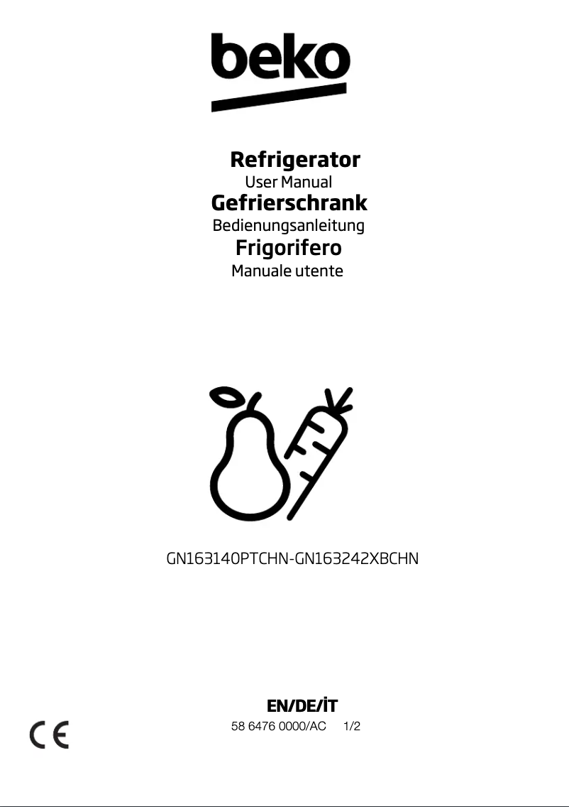 Imagen de la primera página del manual del dispositivo GN163242XBCHN