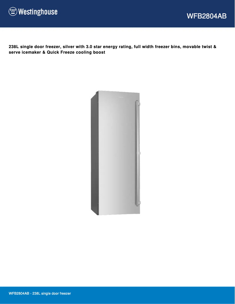 Imagen de la primera página del manual del dispositivo WFB2804AB